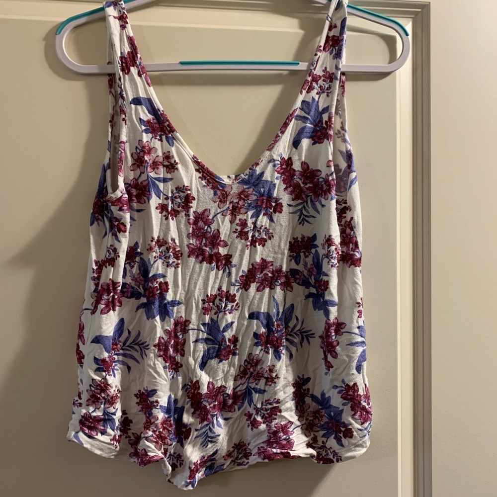 White floral tank top